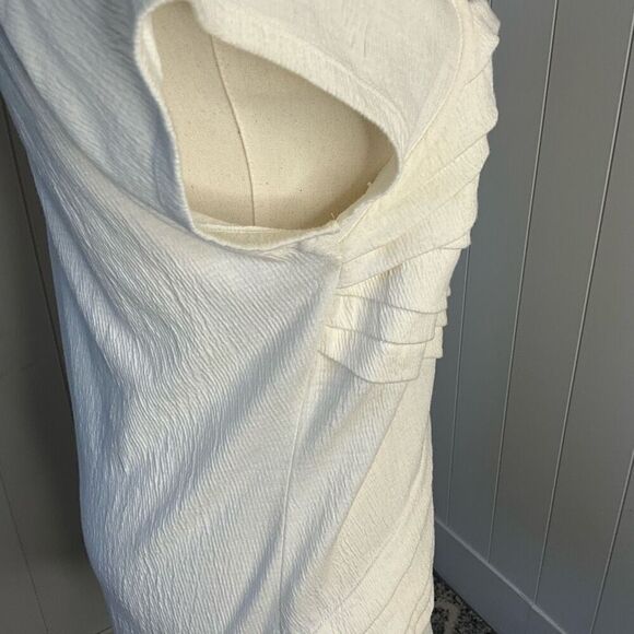 Anthropologie 9-H15 STCL Womens Large Layered Top Ivory Lagenlook Flowy NWT - Picture 5 of 12